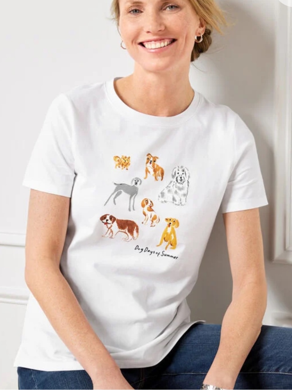 NWT Talbots DOG DAYS CREWNECK TEE